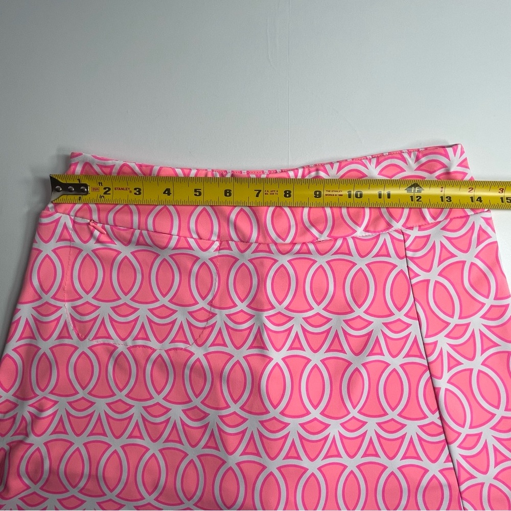 LULU B Women's Athletic Pickelball Tennis Skort Bright Pink Geometric Size XS - Picture 7 of 9